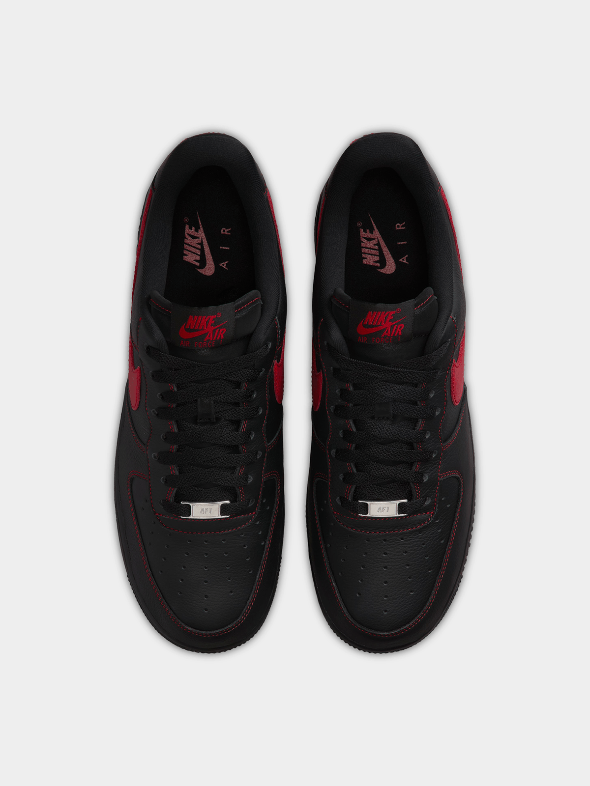 Nike Men's Air Force 1'07 LV8 Black/Red Sneaker